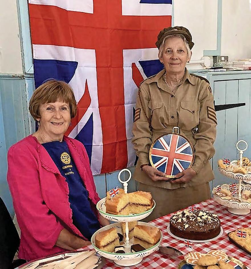 Rotary Club sets up vintage tea room for VE anniversary