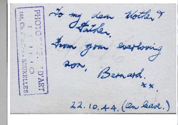 Bernard was one of first to know war in Europe was over