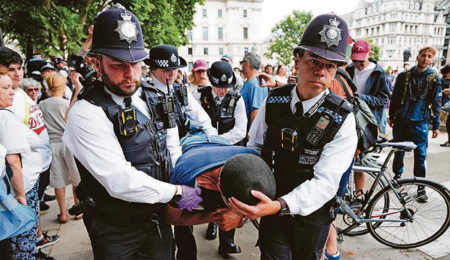 'TERROR ARRESTS' AFTER PROTEST