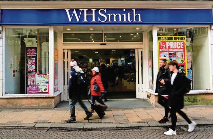WHSmith suffers 30% slump in high street trading profit