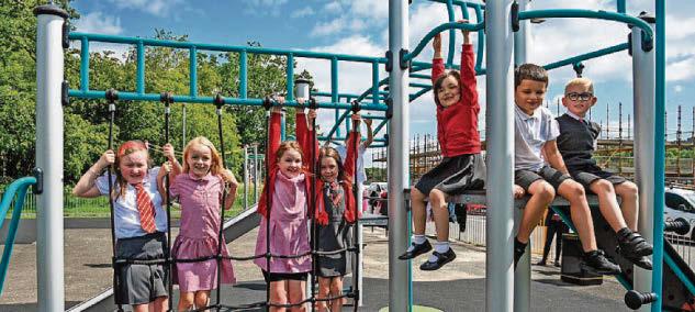 Kids get in the swing of it at revamped park