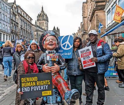 Paisley groups march against poverty threat