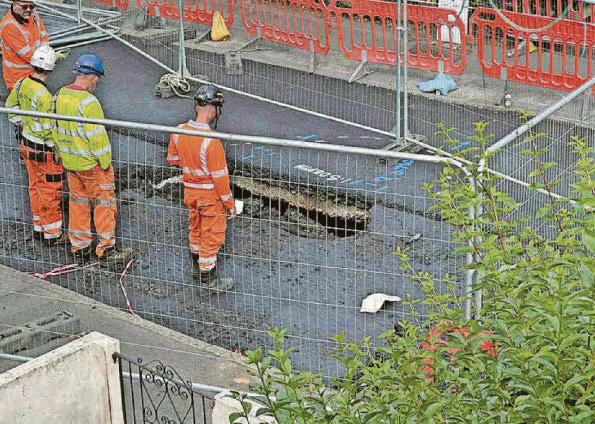 Investigation launched as hole appears in road
