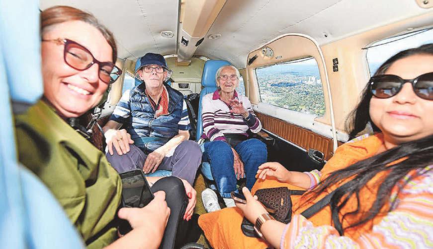 Special flight is enjoyed by care home residents