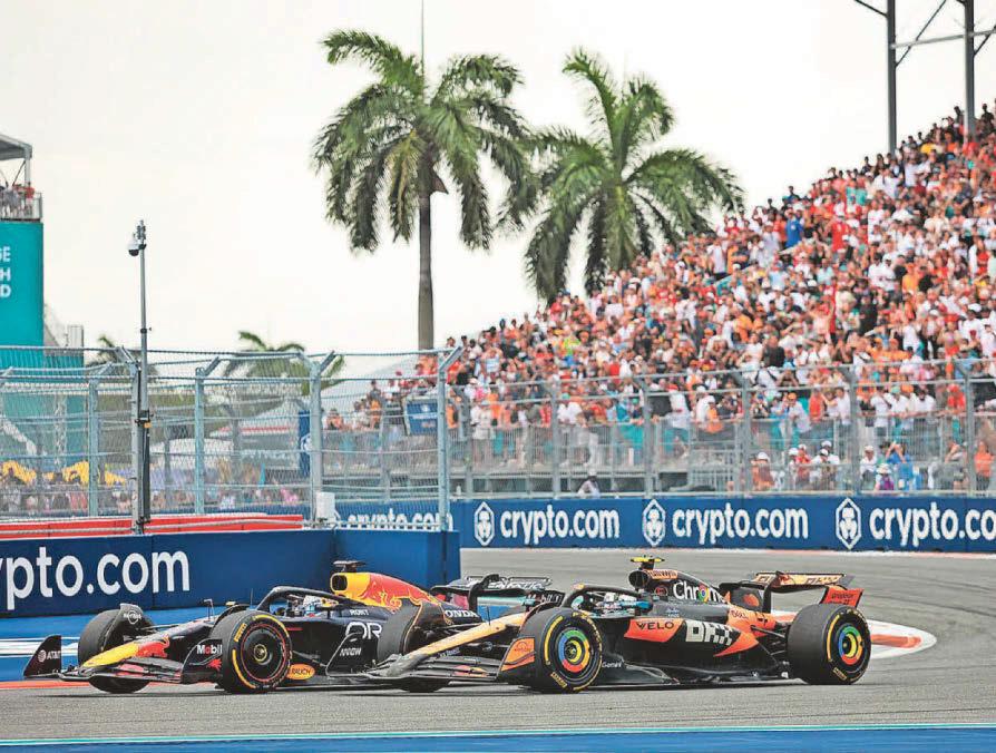 Formula One ‘He forced me off’ - Norris slams Verstappen’s driving