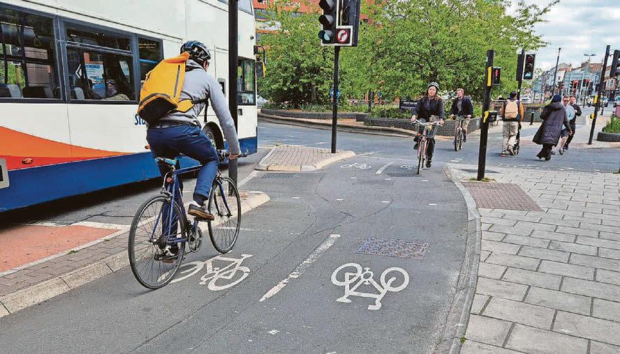 Transport trial Bike lanes could be painted red to reduce conflict