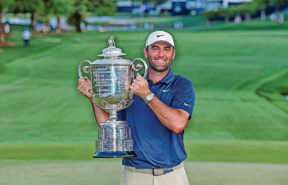 Golf Scheffler hails mental strength after US PGA Championship win