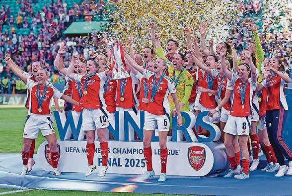 Women's football Little hails one of ‘best moments’ in Arsenal history