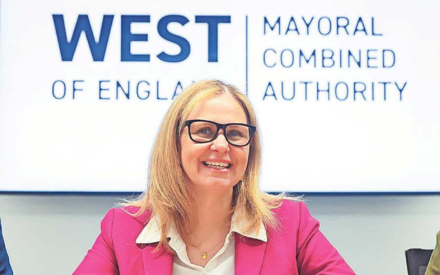 Red box West of England Mayor bins system used by predecessor