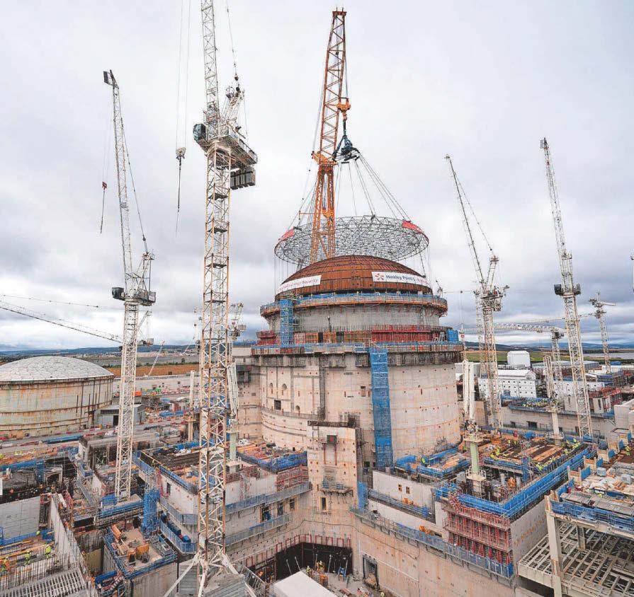 Big Carl lifts 245-tonne dome into place at Hinkley Point C