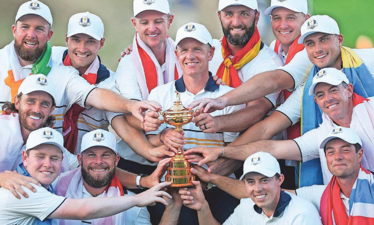 Golf Lowry in dreamland after his putt retained the cup for Europe