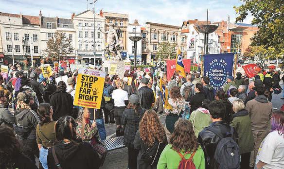 Clashes Three arrests as 'minority' resort to violence at day of protest