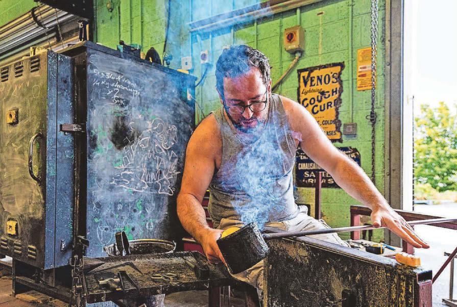 Blue glass blow Last firm in historic tradition desperately needs new home