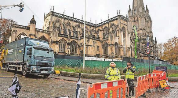 Speculation triggered after film crews spotted set up at landmark city church