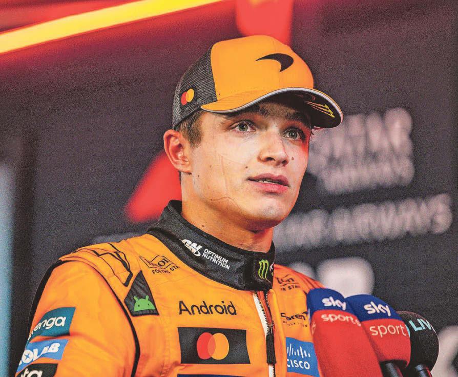 Formula One Norris rues 'wrong decision' by McLaren in Qatar