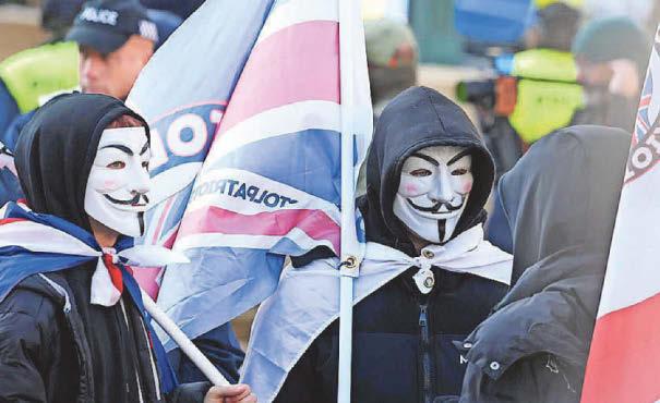 Protest Three arrests as left and right express shared 'hate' of Prime Minister