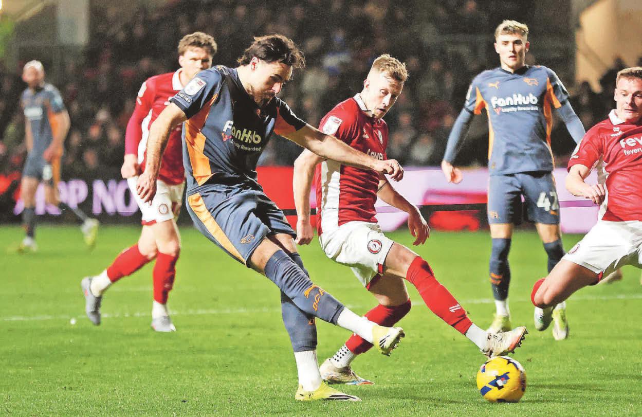 Disastrous day for Robins as Derby dazzle at Ashton Gate