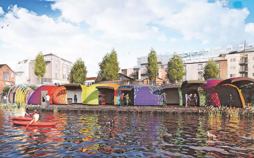 'Unapologetically bold' Waterfront bid for colourful row of boathouses