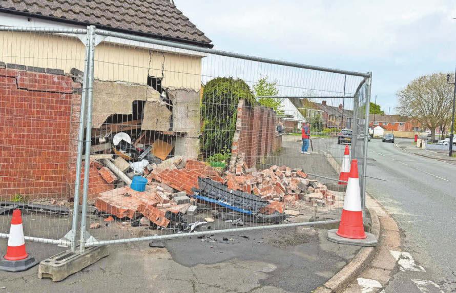 Shock as car hits wall of house