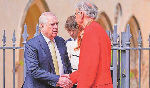 Andrew joins royals at Easter Sunday service