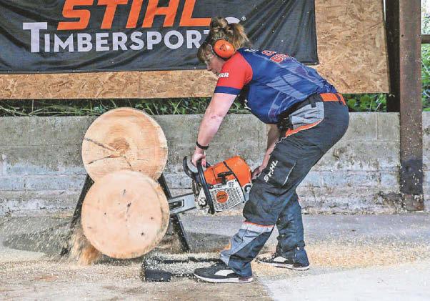 Lumberjill Rachel's hacking her way to global glory