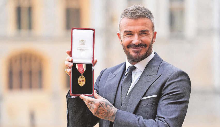 Sir David Beckham: King inspired suit I wore