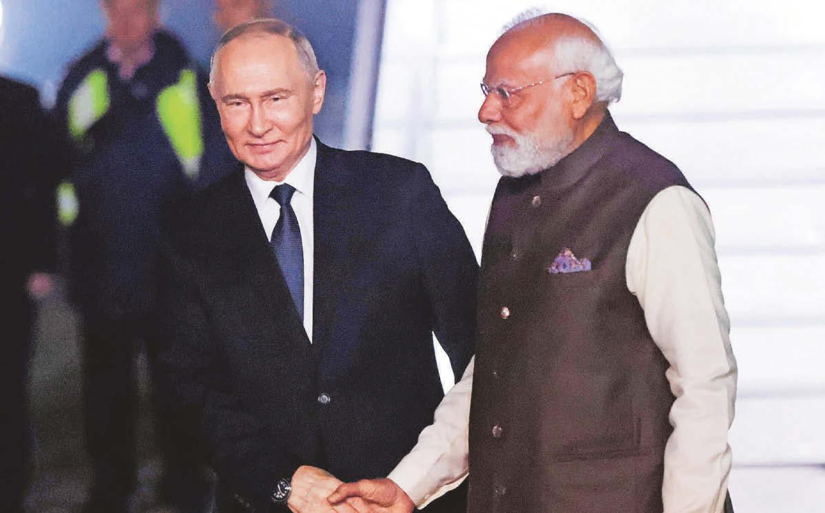 Modi welcomes Russia’s leader for state visit
