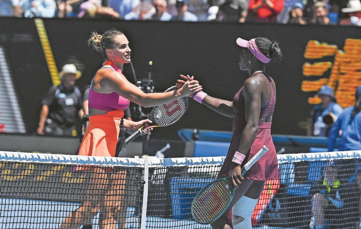 Sabalenka hails ‘amazing’ Mboko after battling win