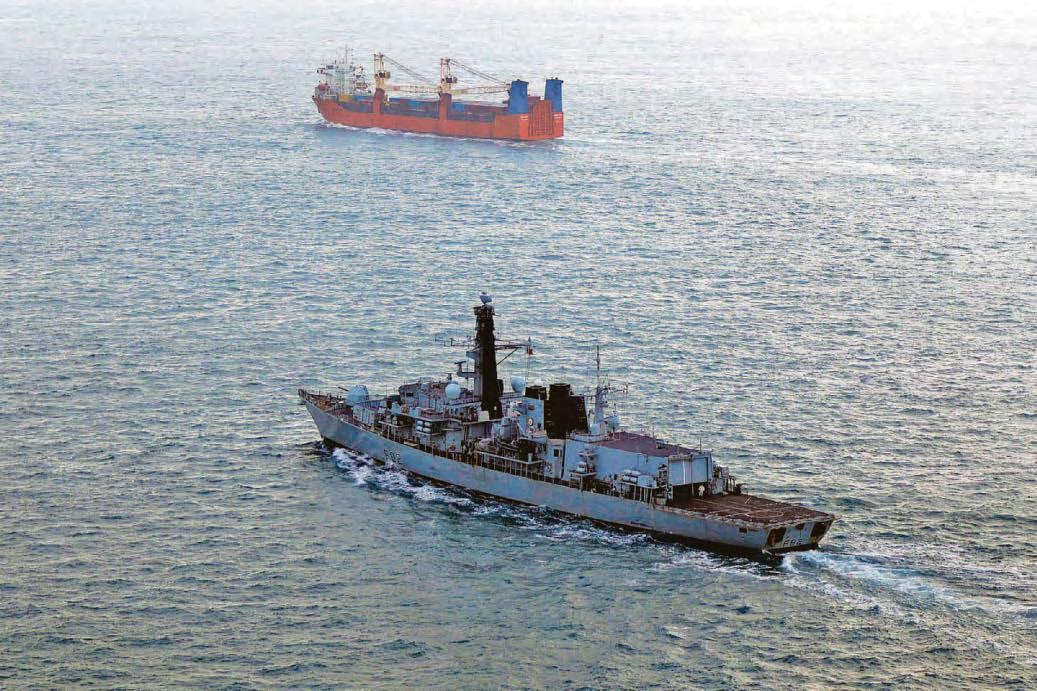 Royal Navy shadow Russian warship
