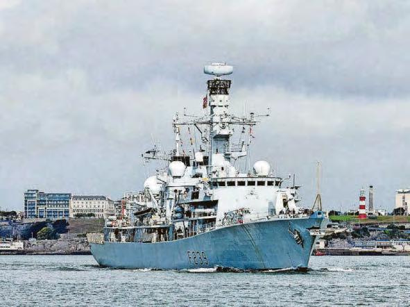 Frigates sail from city for 'message'