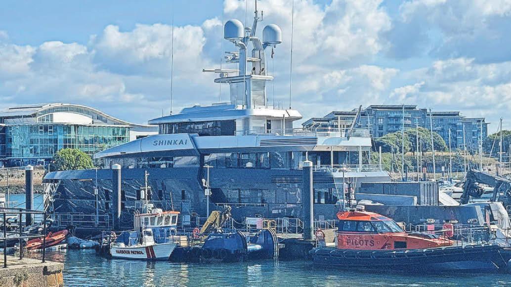 Billionaire's superyacht pays a visit