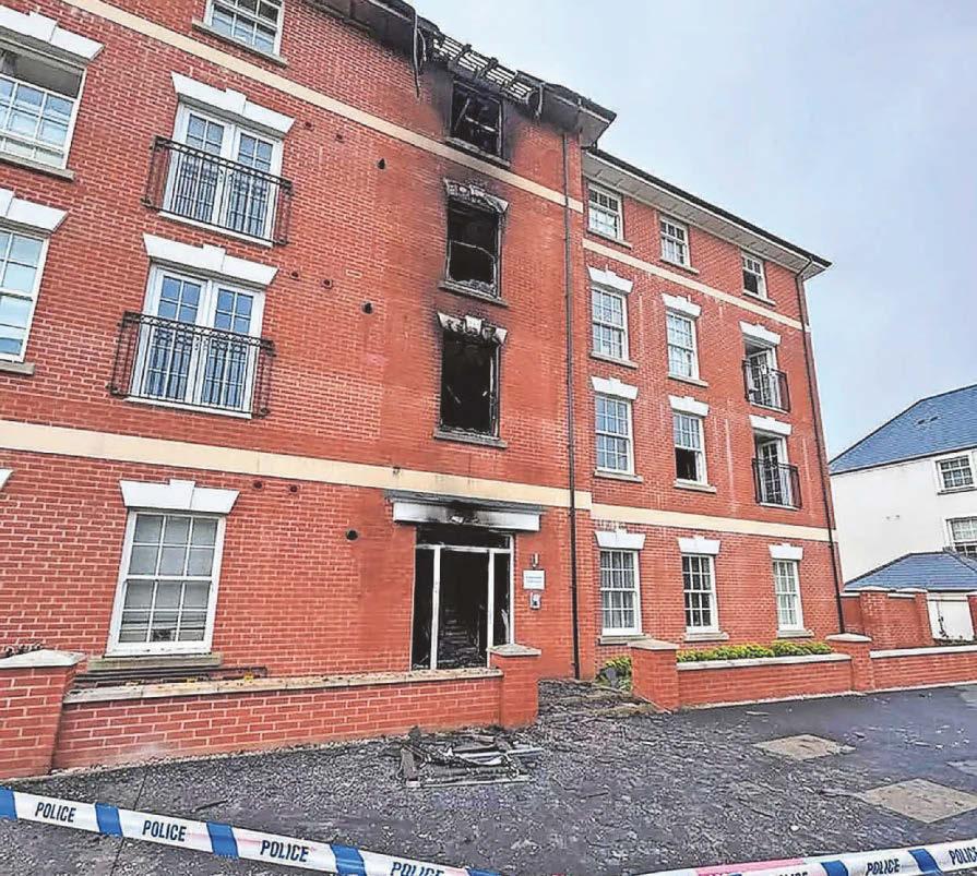 Residents told to 'stay put' as flats fire raged