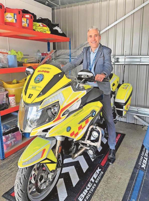 Firm helps 'blood bikes' charity to save lives