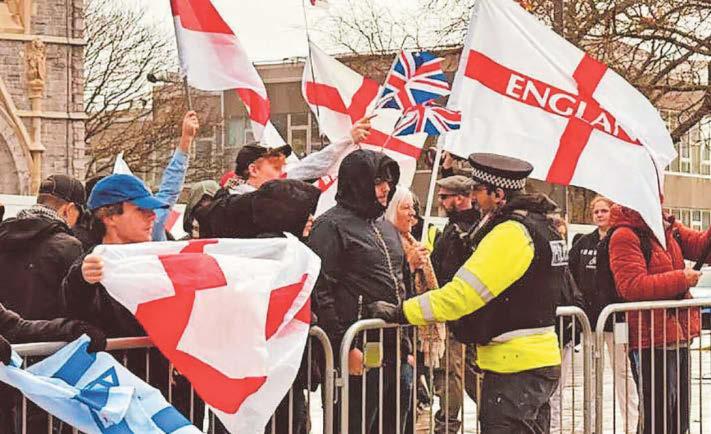 Masked protesters targeted by officers
