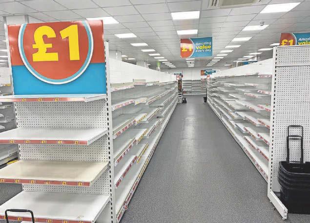 Eerie scenes as store left near empty