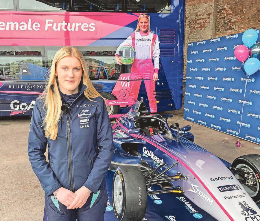 Racing driver leads bus firm’s drive for equality