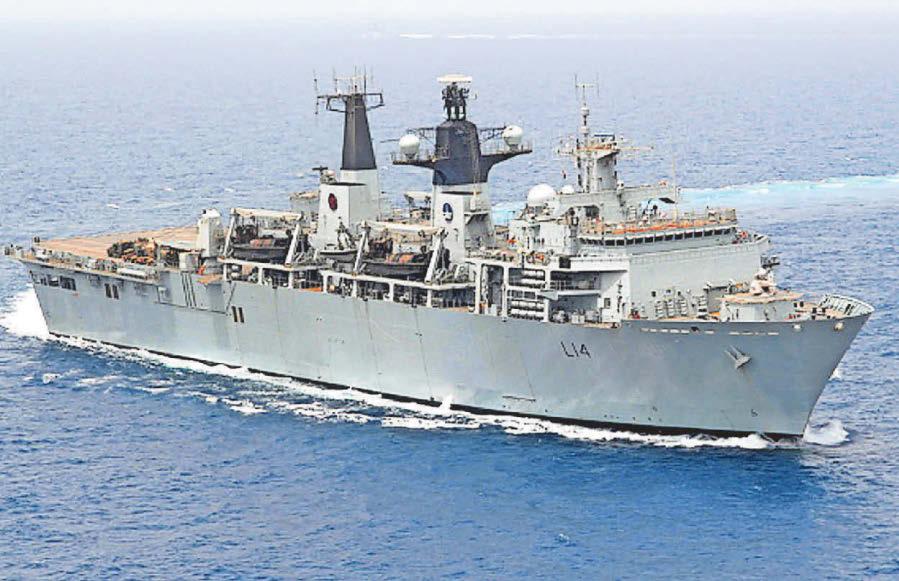 HMS Albion moved from city berth