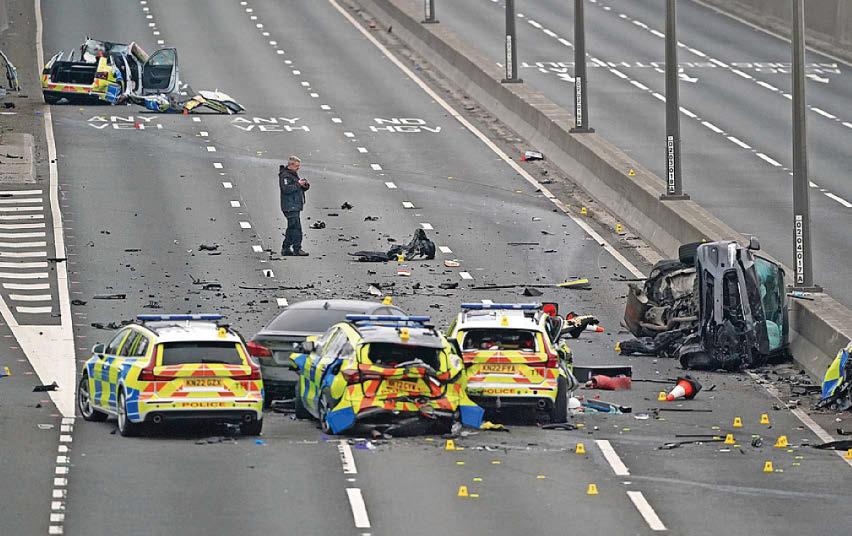 Seven police officers hurt in pursuit pile-up | Western Morning News ...