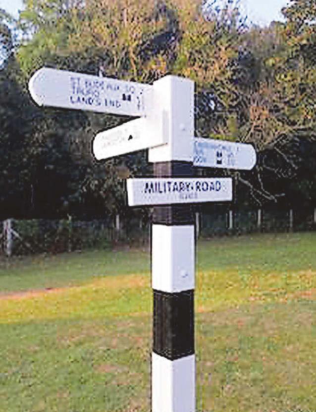 Unauthorised signpost with old place names is removed