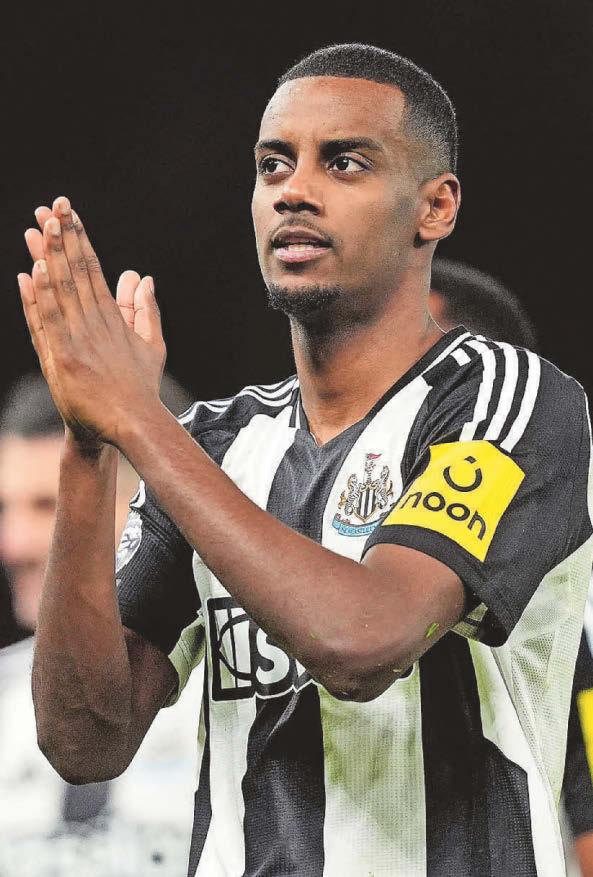 Isak back with Newcastle for talks over his future