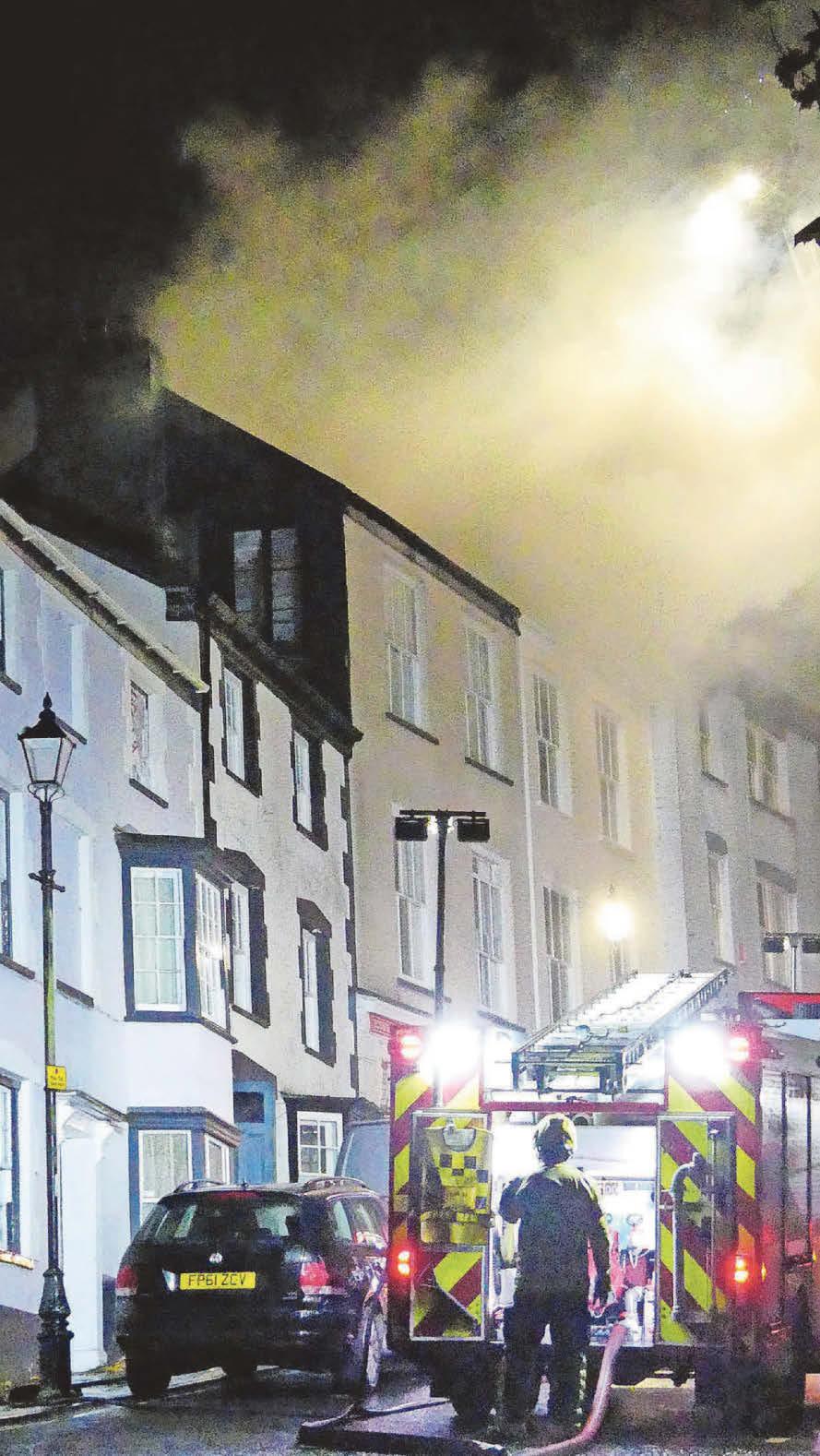Fire crews battle blaze in town centre | Western Morning News ...