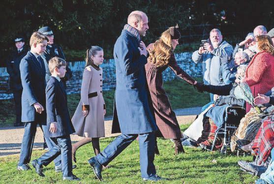 Royal walkabout at church service