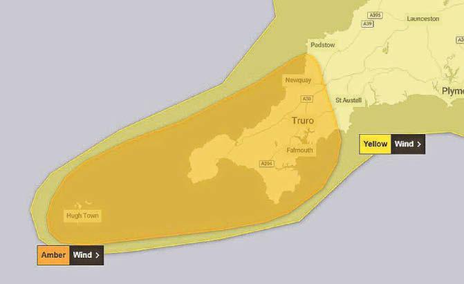Warnings at amber level for gales and cold impacts
