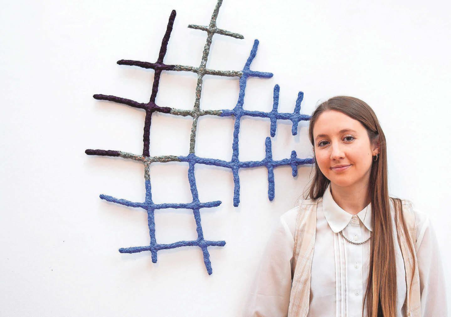 Sculptures made from reclaimed clothing