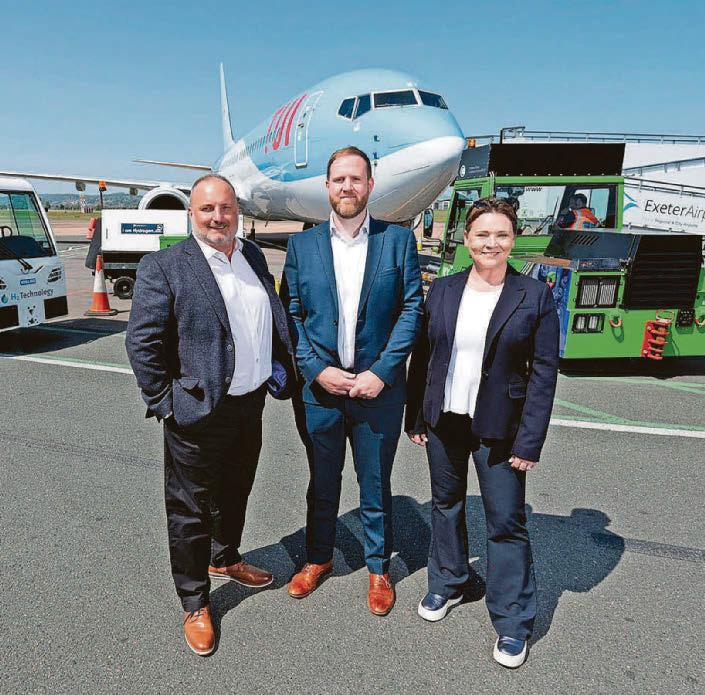 Green-powered vehicles used in a UK first at Exeter airport