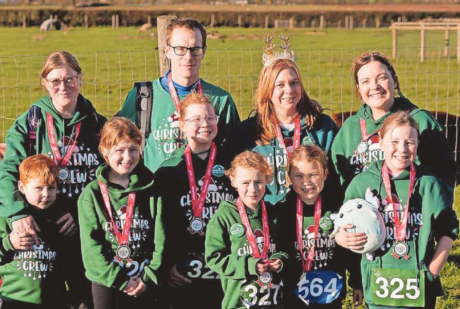 Kelly and family joined festive run to help a charity that helped them