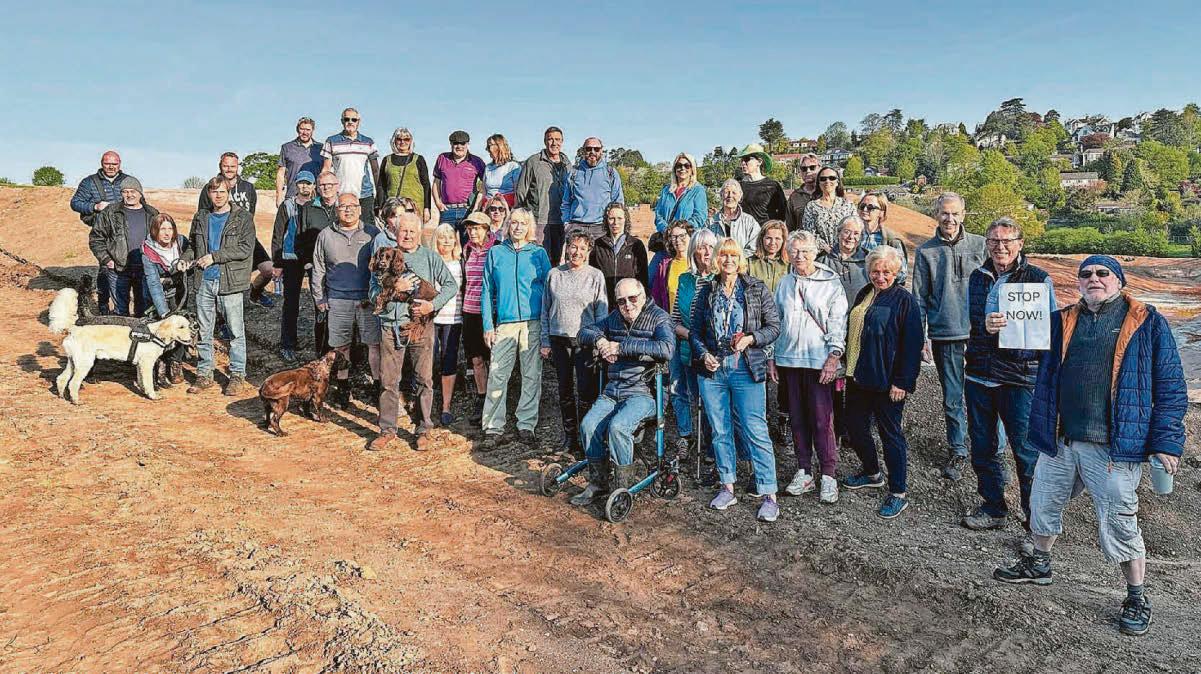 Protesters claim wildlife haven under threat from drainage work at housing development