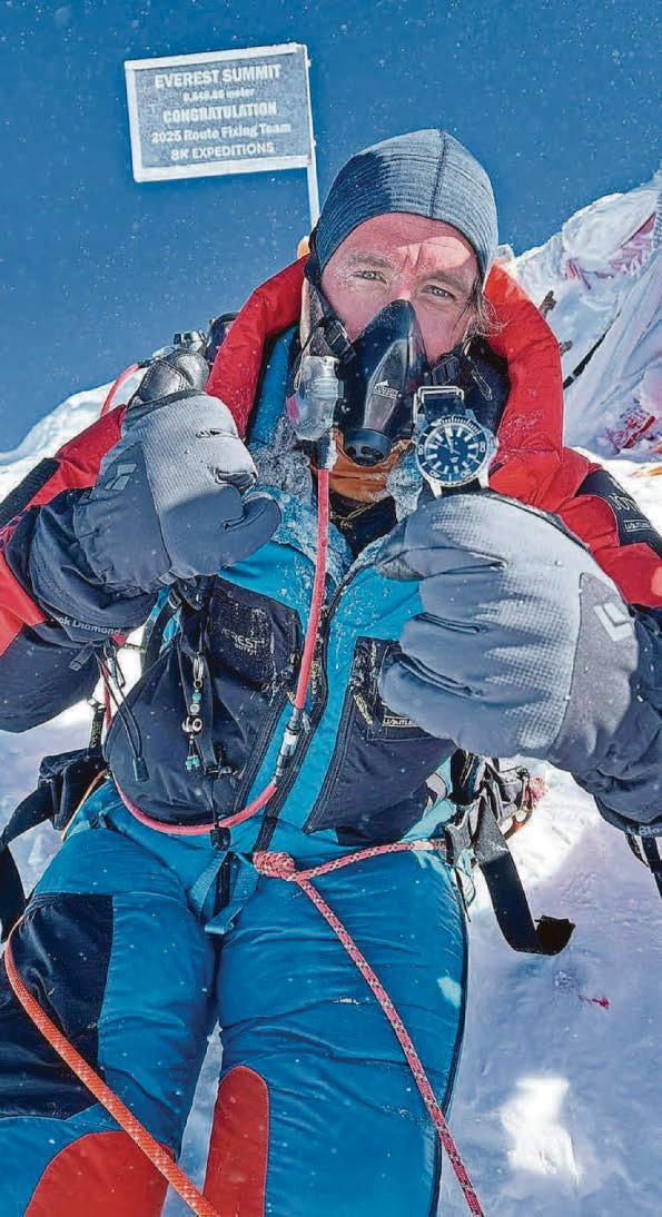 Mitch ends amazing trek at top of Mount Everest