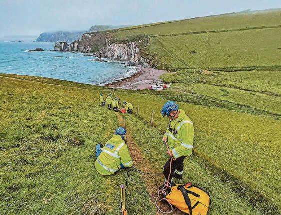 Major response to injury on coast path