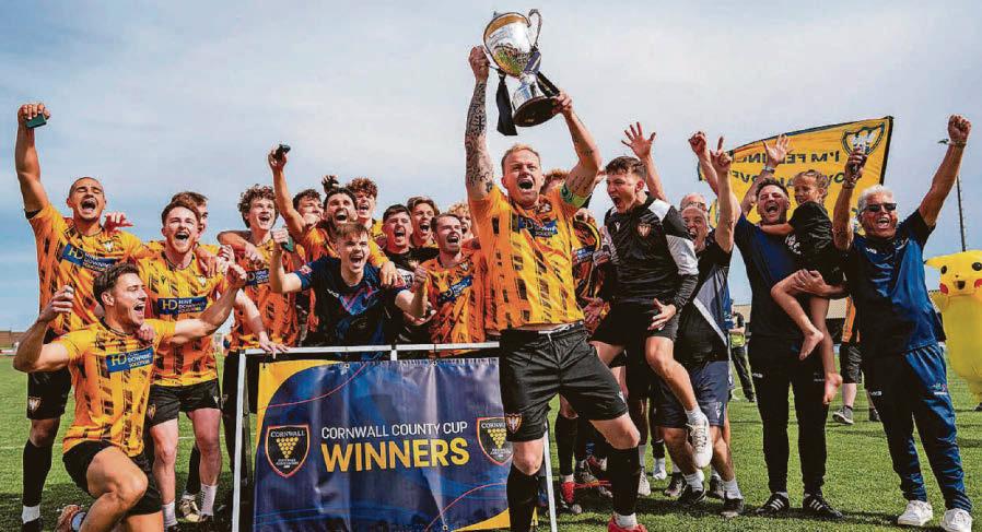 F-Troop party after Wilson goal wins Falmouth Senior Cup